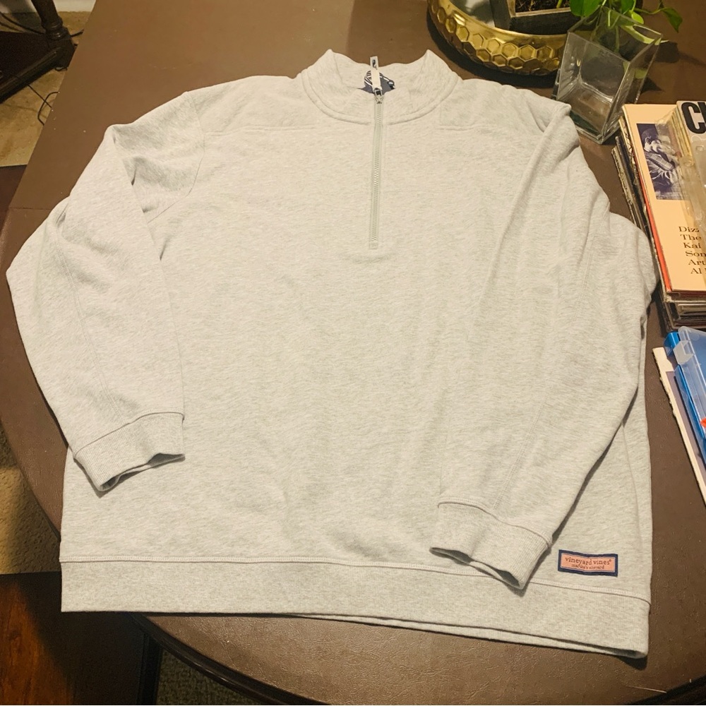 Vineyard Vines 1/4 Zip Pullover Mens Size 2XL Gray Shep Shirt New With Tags